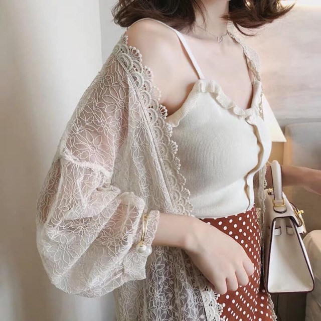 Áo Đi Biển Dáng Dài Ren Mỏng Chất Đẹp Quảng Châu