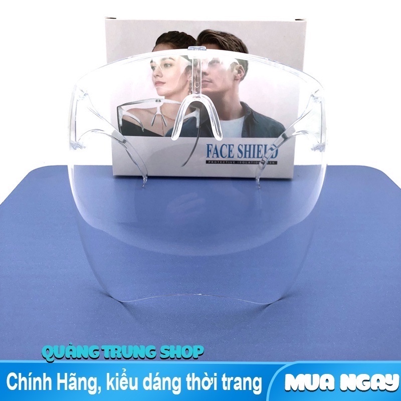 [Cao Cấp] Kính Chống Giọt Bắn Phòng Dịch FACE SHIELD Trong Suốt - Kính Bảo Hộ ngăn bụi mịn