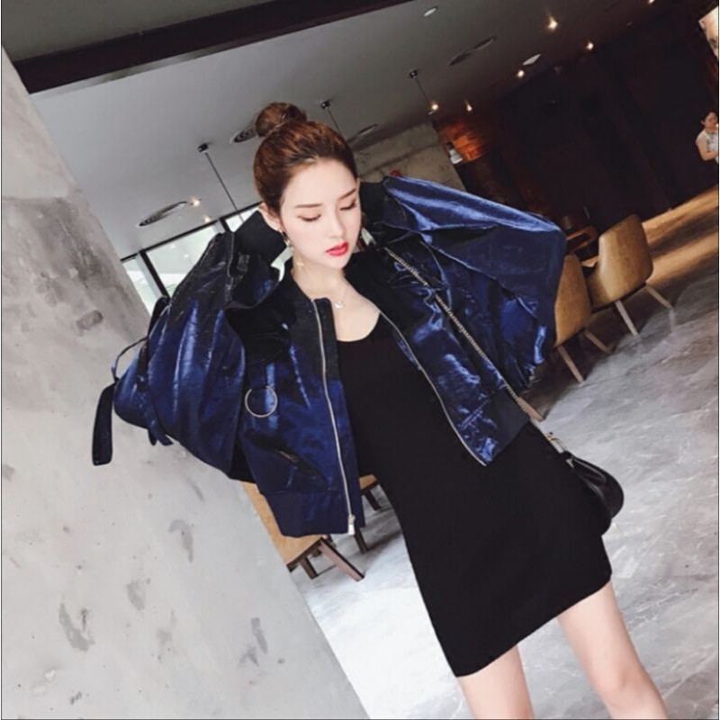 Áo khoác ulzzang bomber chim hạc nổi bật | BigBuy360 - bigbuy360.vn