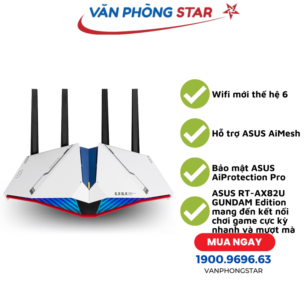 Bộ phát wifi ASUS RT-AX82U GUNDAM EDITION AX5400