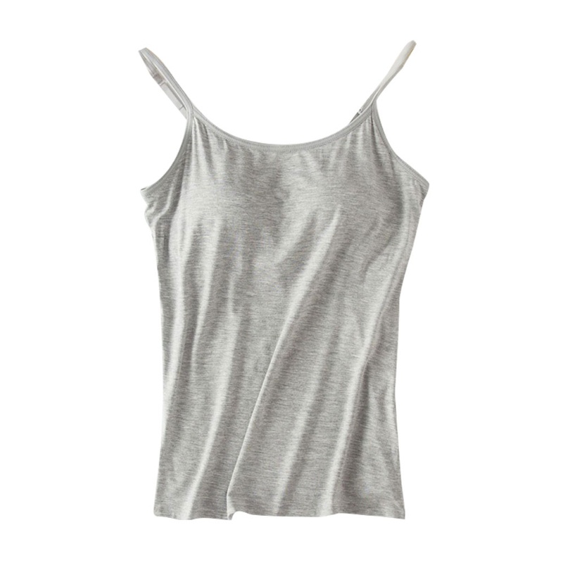 Áo Tank Top Hai Dây Có Mút Đệm Màu Sắc Thời Trang Cho Nữ