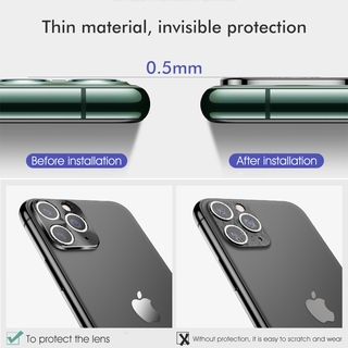 For iPhone 12 Mini 11 Pro Max Metal Back Camera Lens Guard Circle Case Cover Ring Protector