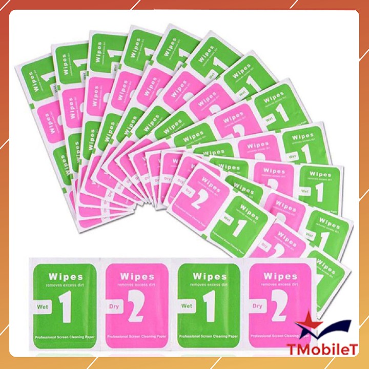 Giấy lau cường lực lau kính 1 lau ướt 2 lau khô Cho Điện Thoại IPHONE/ SAMSUNG/ OPPO/ XIAOMI/ VIVO/ HUAWEI/ REALME