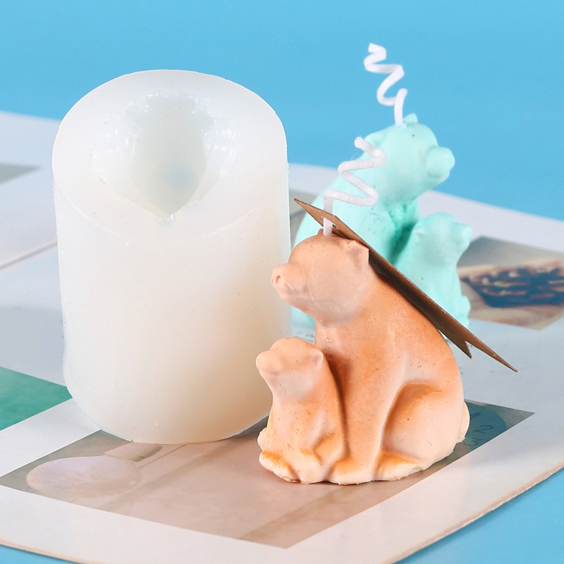 Khuôn Làm Nến / Bánh Mousse / Socola Hình Gấu 3D