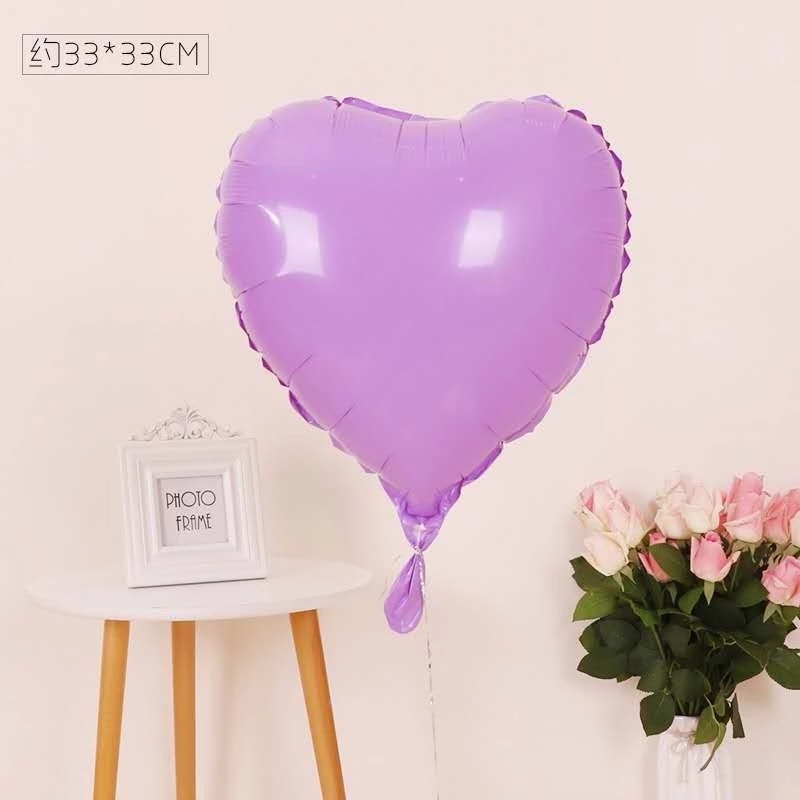 1 Bong Bóng Trái Tim 18 Inch Màu Sắc Kẹo Ngọt Xinh Xắn