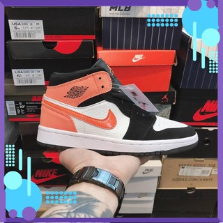 Giày thể thao Jordan 1 cam cao bản một một [CỰC CHUẨN - FULL BOX] bo viền.