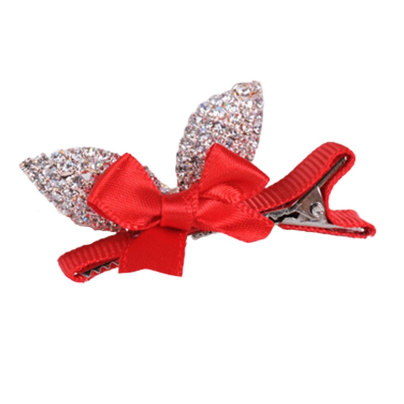 Kẹp Tóc Tai Thỏ Bằng Satin Dễ Thương