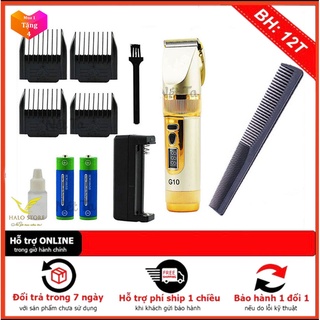 Tông Đơ Hớt Tóc Chuyên Nghiệp G10 TẶNG KÈM Pin SƠ CUA + Lược Cắt Tóc
