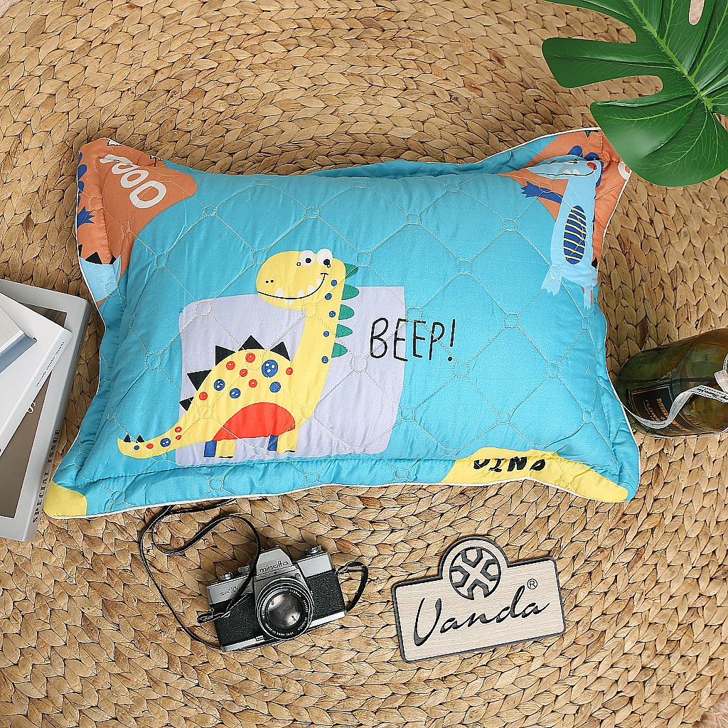 Vỏ gối đầu trần bông hình trám dày dặn chất liệu cotton poly kích thước 45x65 cm