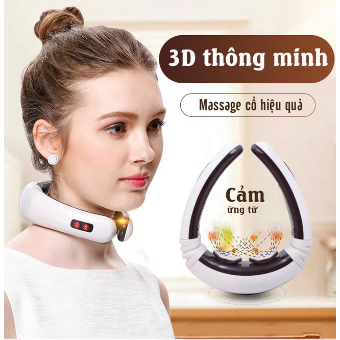 Máy Massage Cổ Vai Gáy 3D Trị Liệu Cao Cấp - Máy Massager Xung Điện Đa Năng