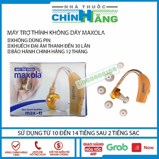 Máy trợ thính không dây cho người già Maxola - Tai Nghe Trợ Thính Khuếch đại âm thanh đến 30 lần - lọc tiếng ồn,tạp âm