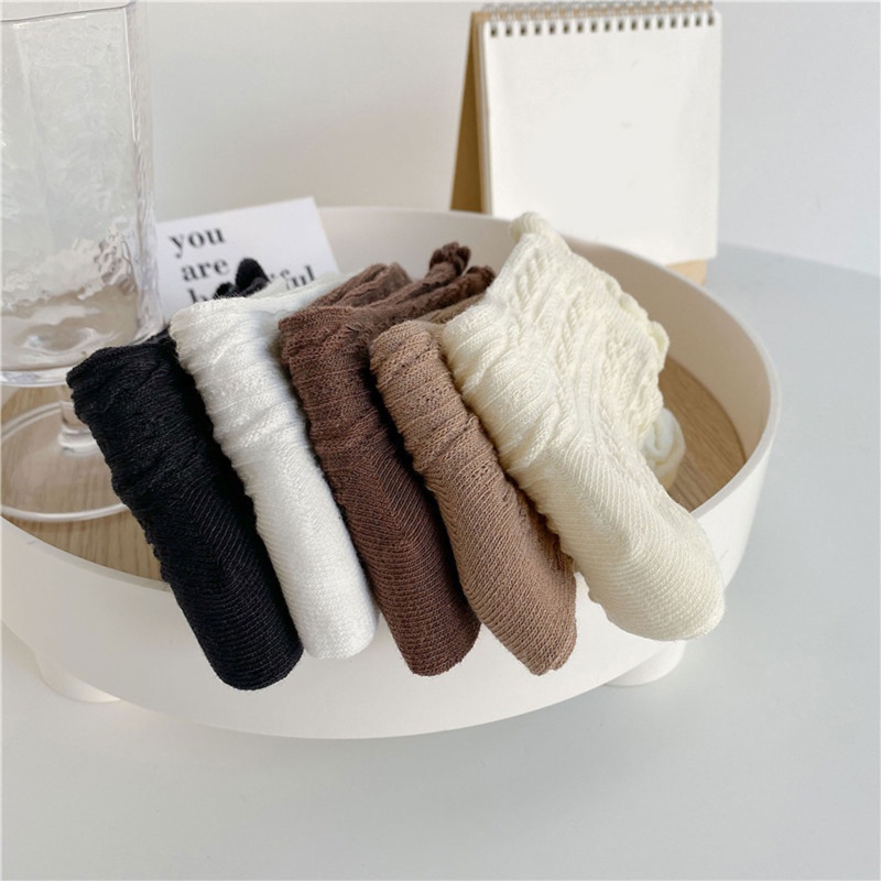 Vớ cotton dệt kim màu sắc nhã nhặn 10MK