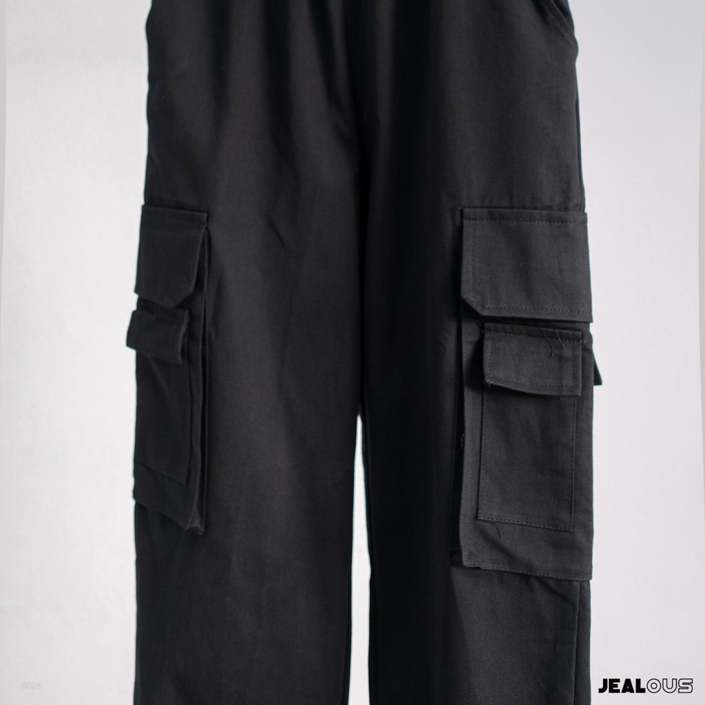 Quần jogger nữ, quần vải kaki 6 nắp túi hộp 5524