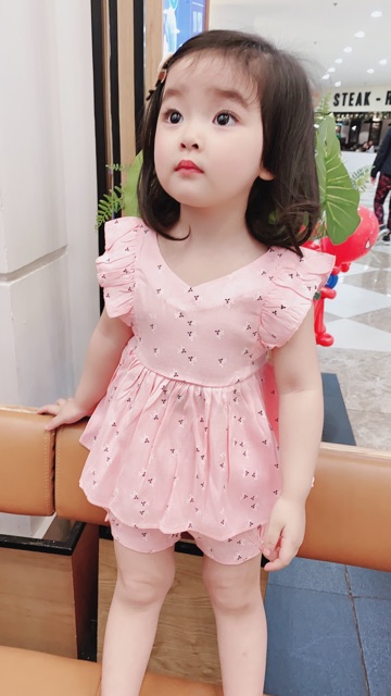 BVH - Bộ áo kèm quần siêu yêu cho bé gái