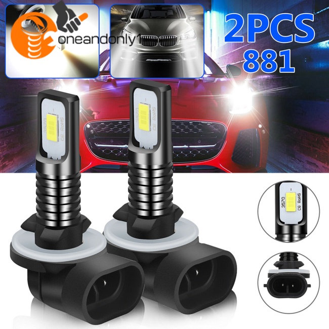 2 Đèn Led 881 862 886 889 894 896 898 Xenon 6000k 4000lm Ip67 Cho Xe Hơi