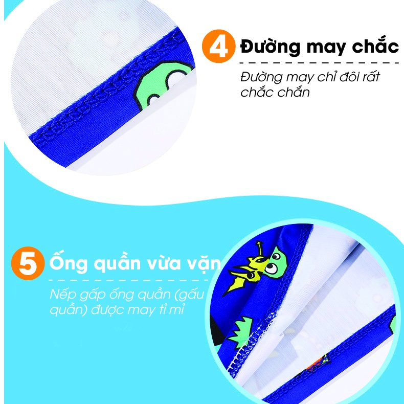 Đồ bơi cho bé trai, quần bơi trẻ em cỡ lớn, co giãn 4 chiều thoáng mát, có dây rút điều chỉnh lưng quần, mã S15-3