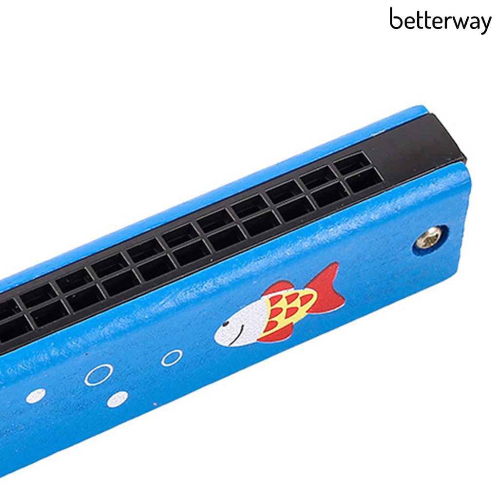 [Quà Tặng] Kèn Harmonica Babysing 16 Lỗ Chất Liệu Gỗ Hoạ Tiết Hoạt Hình Cho Bé  - Miwako Việt Nam