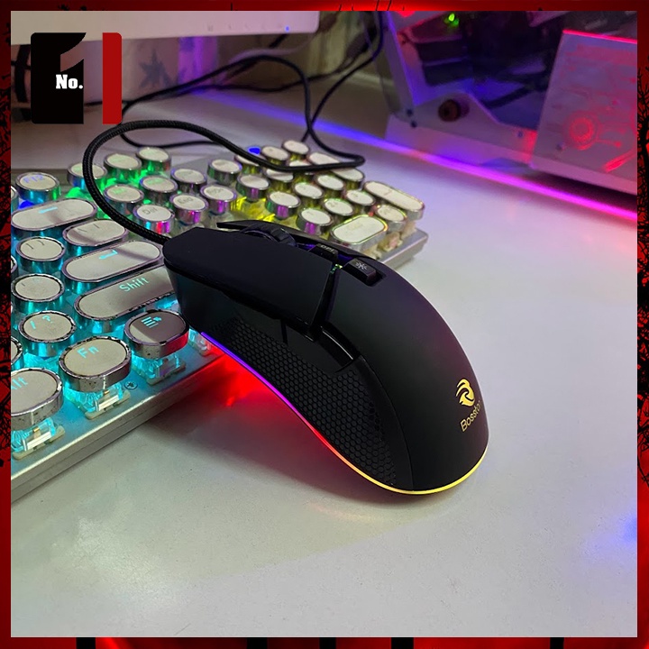 Chuột Dây Gaming Máy Tính Bosston M730 Led Rgb Chuột Vi Tính Laptop Pc Chơi Game Siêu Nhạy Cực Đẹp