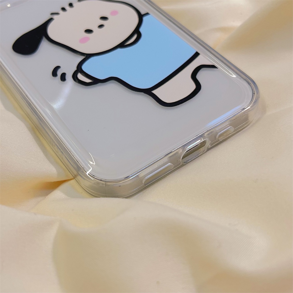 Ốp Điện Thoại TPU Mềm Nhám Trong Suốt In Hình Chú Cún Chống Mồ Hôi Cho IPhone 14 13 12 11 Pro Max XS XR 8 7 Plus