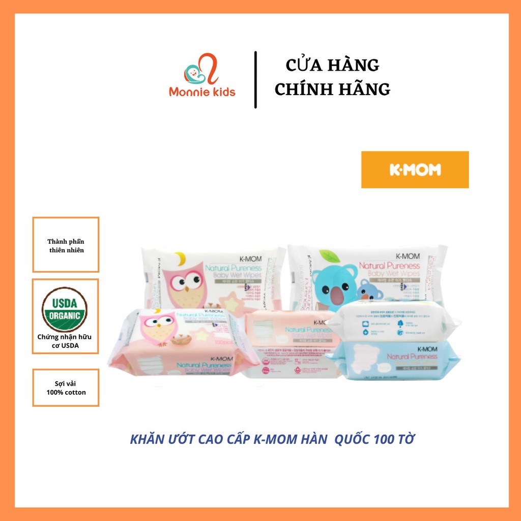 KHĂN ƯỚT CAO CẤP K-MOM HÀN QUỐC (100c) KM13110