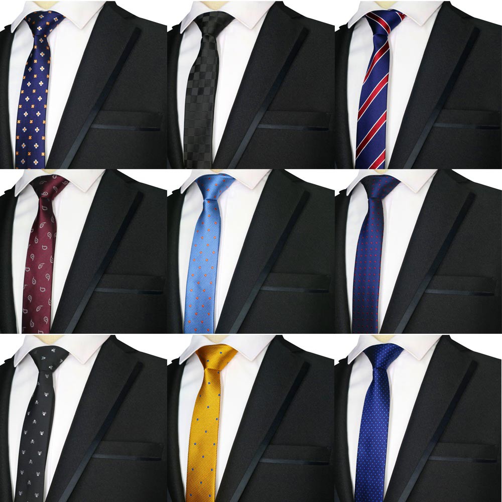 Cà Vạt 5CM Họa Tiết Chấm Bi Chất Lượng Cao Cho Nam