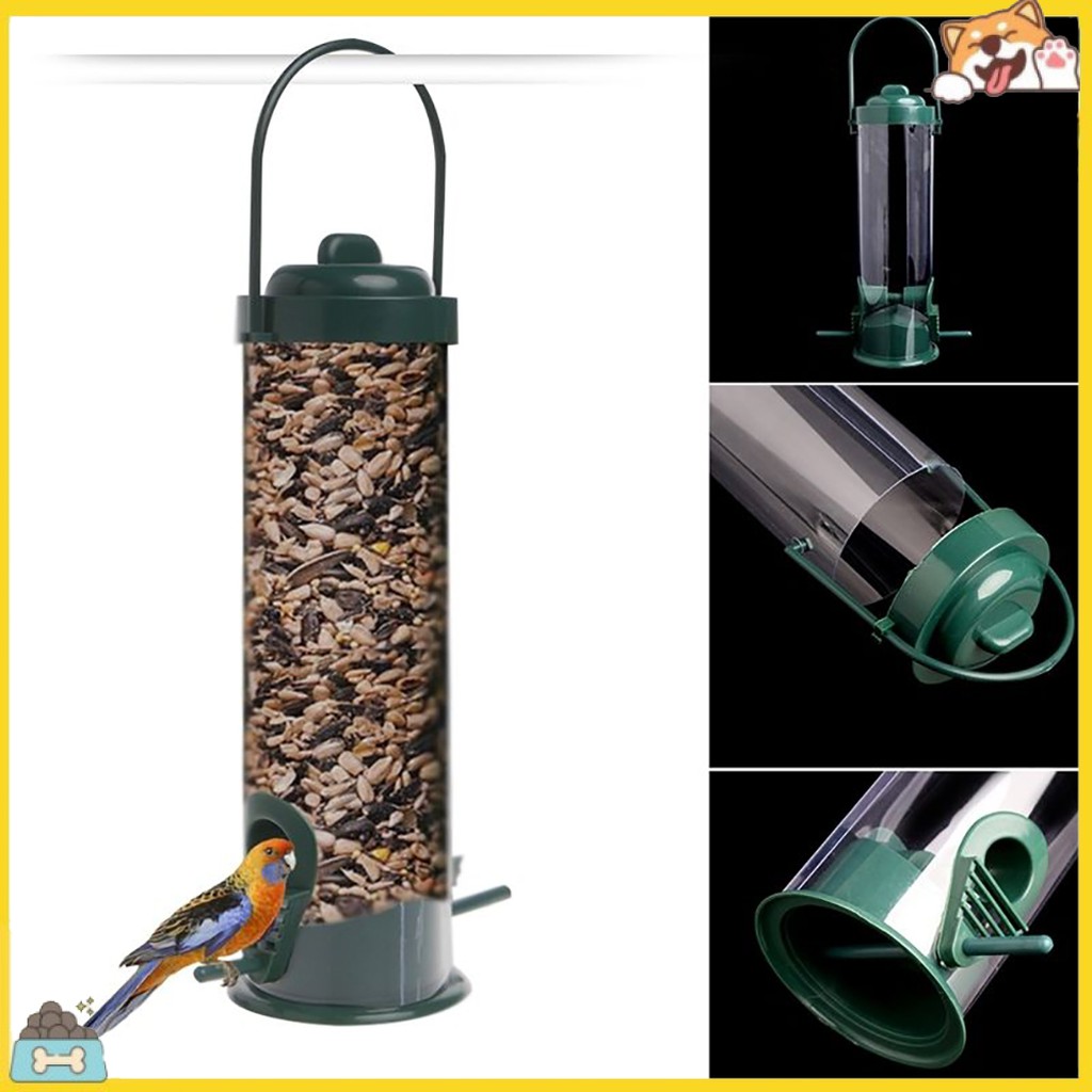 Bình treo thức ăn cho chim bằng nhựa tiện dụng