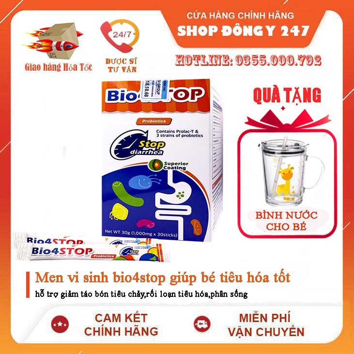 ✅ Men vi sinh bio4stop giúp bé tiêu hóa tốt 👍 ❤️ giảm táo bón tiêu chảy,rối loạn tiêu hóa,phân sống