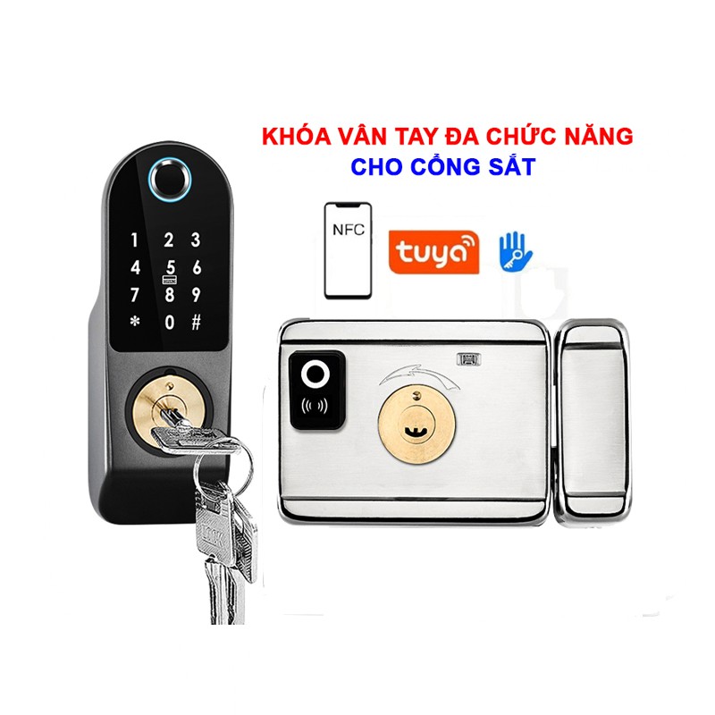 Khóa vân tay cho cổng sắt đa chức năng