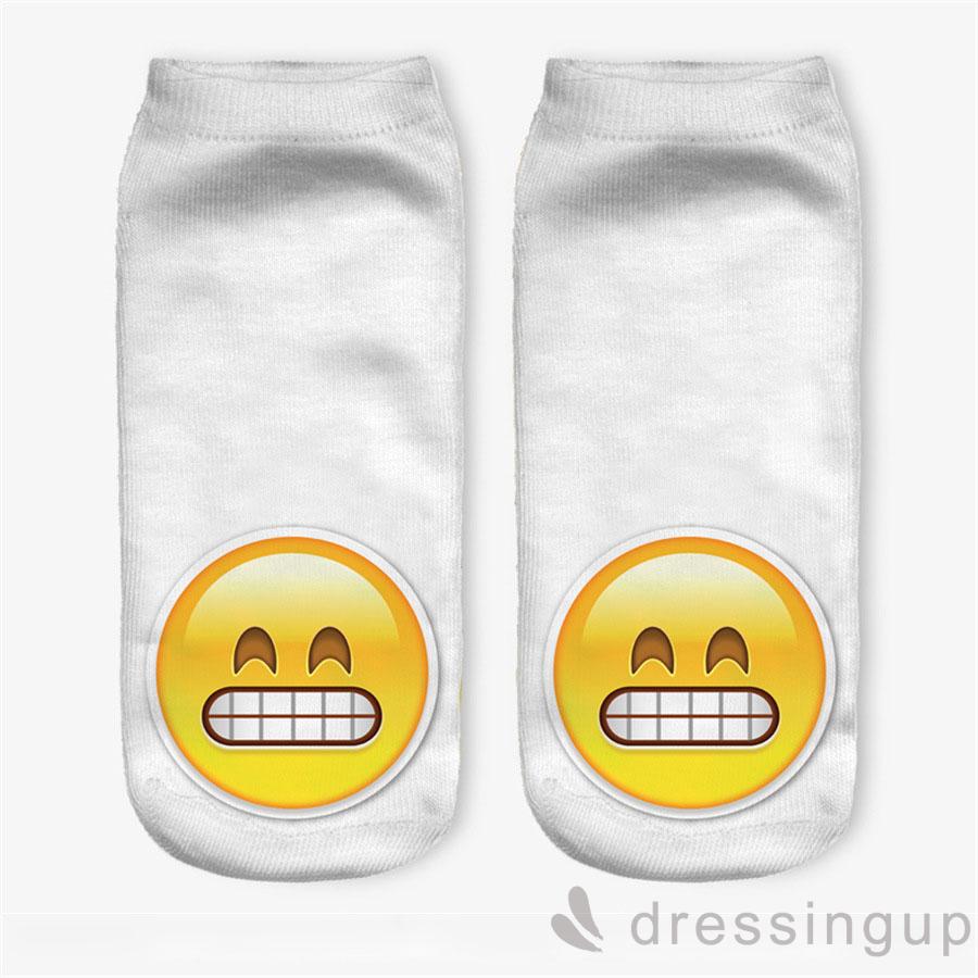 Vớ Cổ Ngắn In Hình Biểu Tượng Cảm Xúc Thiết Kế Vui Nhộn