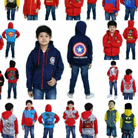 Áo Khoác Sweater In Hình Siêu Anh Hùng "x-8 / Người Nhện / Siêu Nhân / Ultraman / Người Nhện Cho Bé 2-10 Tuổi
