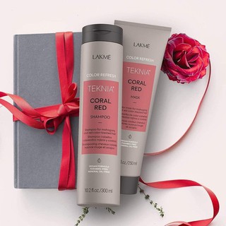 ✅[Lakme_chính hãng] Combo Dầu Gội và Kem Hấp Bổ Sung Hạt Màu cho tóc nhuộm đỏ Lakme Teknia  Red Refresh 300ml /200ml