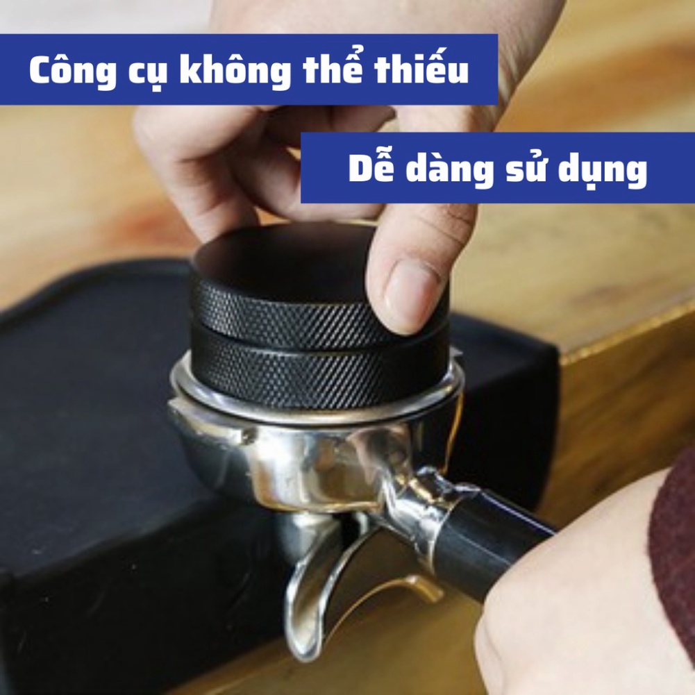 OCD gạt cà phê Mặt Chia 3 tamper Nén cà phê Espresso Cao Cấp Inox 304 phù hợp tay nén cafe pha máy đường kính 58mm