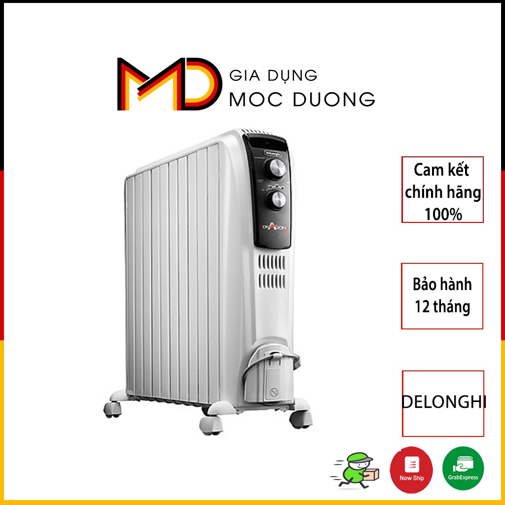 Máy sưởi dầu DELONGHI 10 thanh TRD4 1025, công suất 2500W