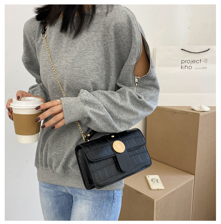 Túi Xách Nữ JASMIN NOIR Thiết Kế Họa Tiết Da Cá Sấu Hợp Thời Trang