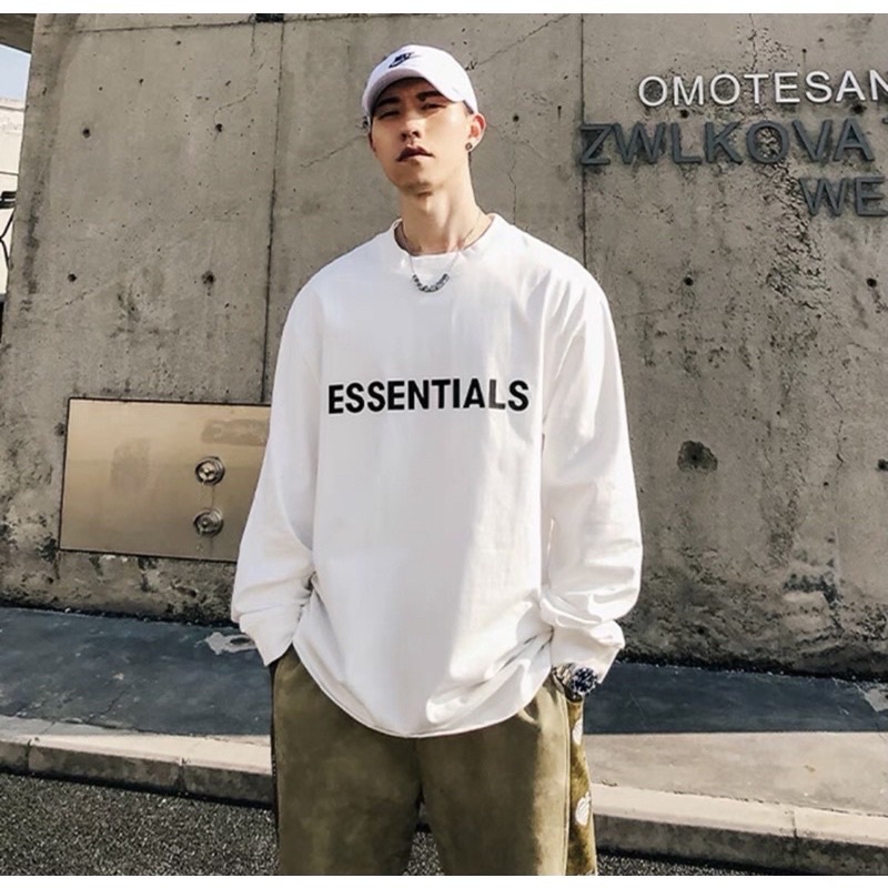 Áo nỉ Sweater ESSENTIALS  - chất nỉ da cá dày dặn có mũ dài tay phong cách Ulzzang form Unisex