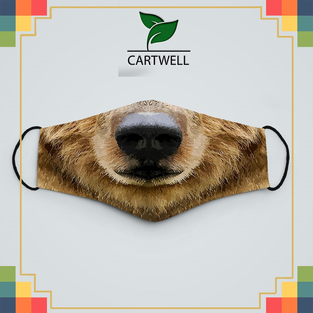 khẩu trang vải eco mask Mặt Thú Cưng_1429 CARTWELL chất liệu vải mềm 2 lớp , phòng dịch bệnh, lọc không khí