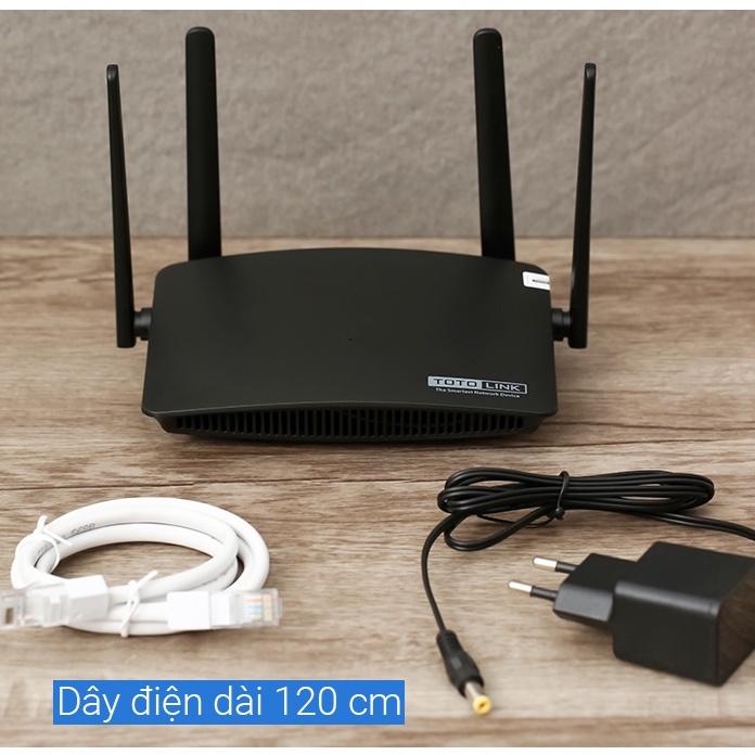 Bộ Phát Sóng Wifi Router Chuẩn AC1200 Totolink A720R Đen