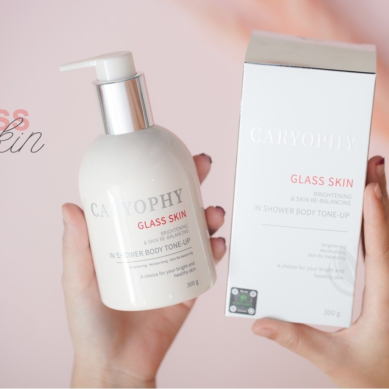 Kem dưỡng trắng body caryophy bật tone an toàn trắng nhanh Glass Skin In Shower Body Tone Up Caryophy - 300gr | BigBuy360 - bigbuy360.vn