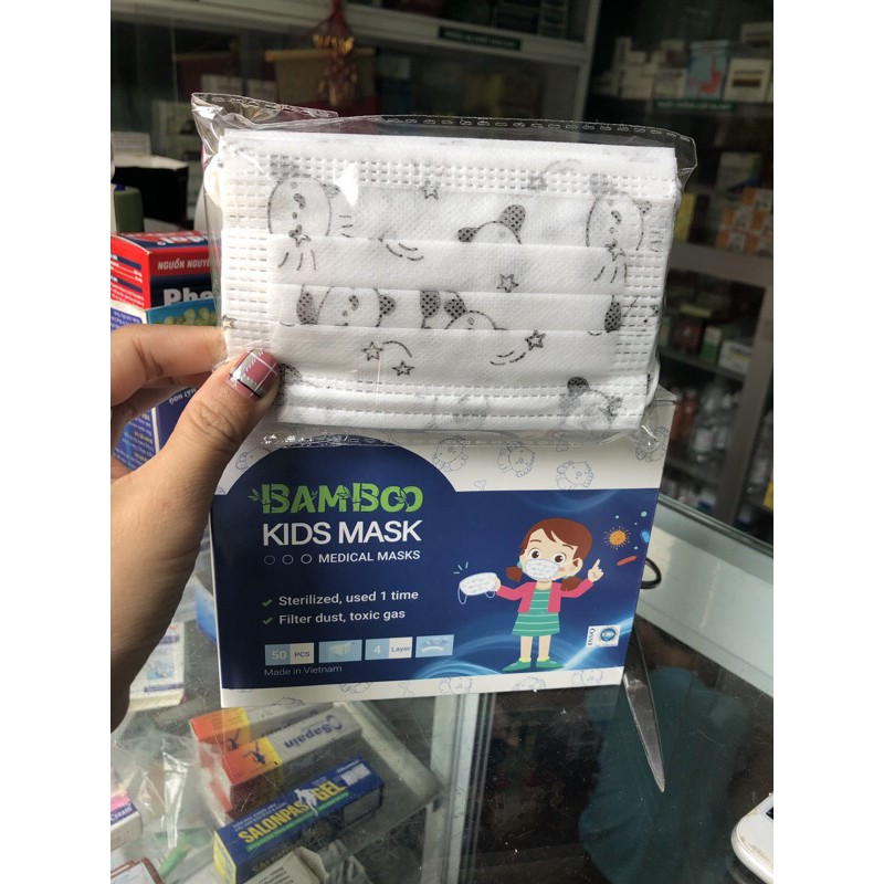 Khẩu trang y tế kid mask trẻ em hộp 50 cái | BigBuy360 - bigbuy360.vn