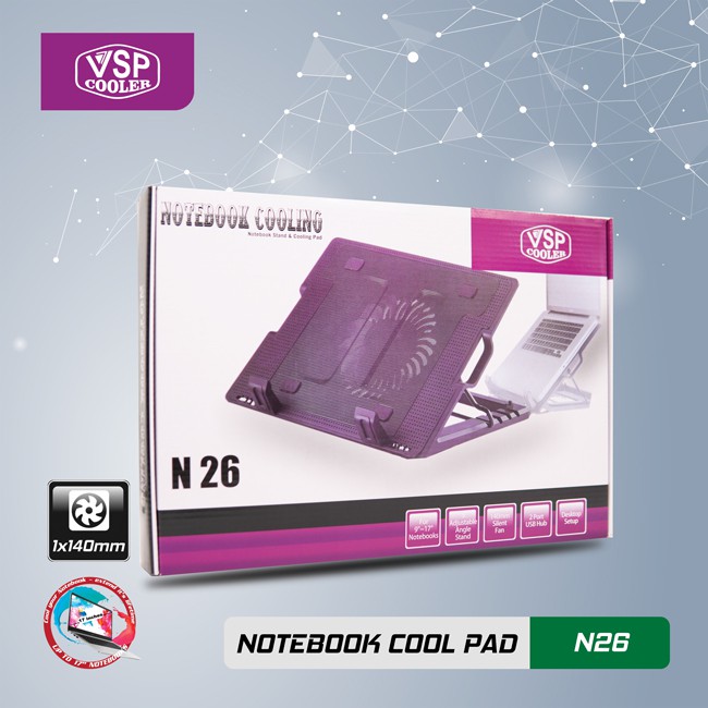 Đế Tản Nhiệt VSP Cooler N26 (1*Fan 14cm)