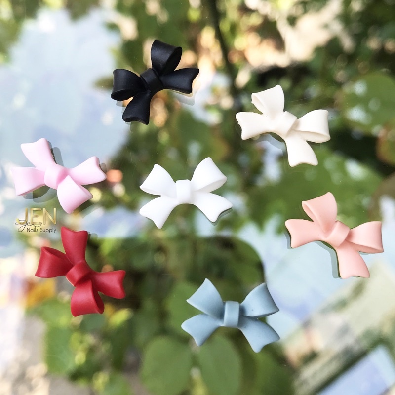 Charm nơ nhựa trang trí móng