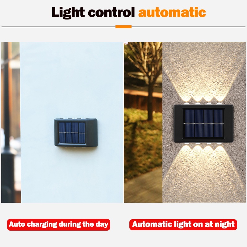 Đèn LED Gắn Tường Sử Dụng Năng Lượng Mặt Trời Chống Nước Tiện Lợi