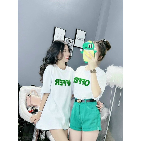 Áo Phông Chữ Xù OF, Áo Phông Nam Nữ Unisex From Rộng Đẹp b100