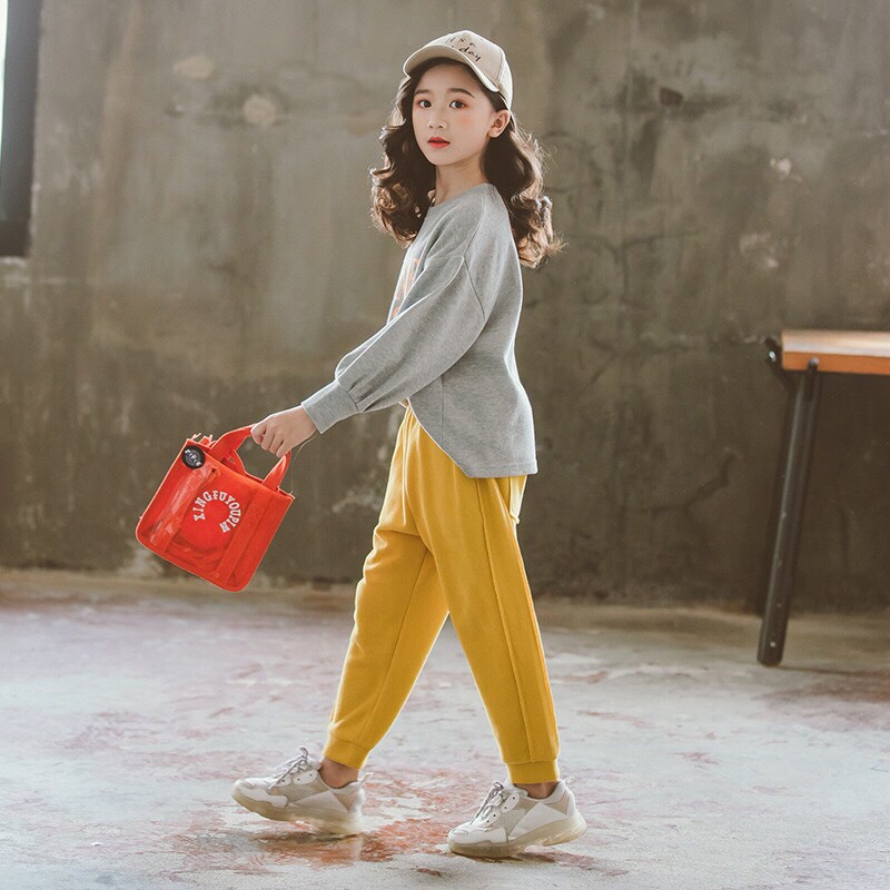 Bộ quần áo nỉ mùa đông ấm áp &quot;ALLCITY&quot; 14-45kg cho bé gái 4-15 tuổi. Vải da cá dày đẹp. Hàng may kỹ. G39