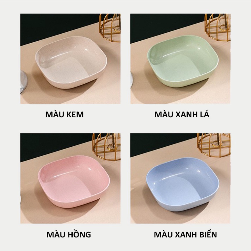 Đĩa Lúa Mạch 𝑭𝒓𝒆𝒆𝒔𝒉𝒊𝒑 Set 8 Đĩa Nhựa Lúa Mạch đựng Hoa Quả, Trái Cây, Đồ Ăn An Toàn Và Tiện Lợi