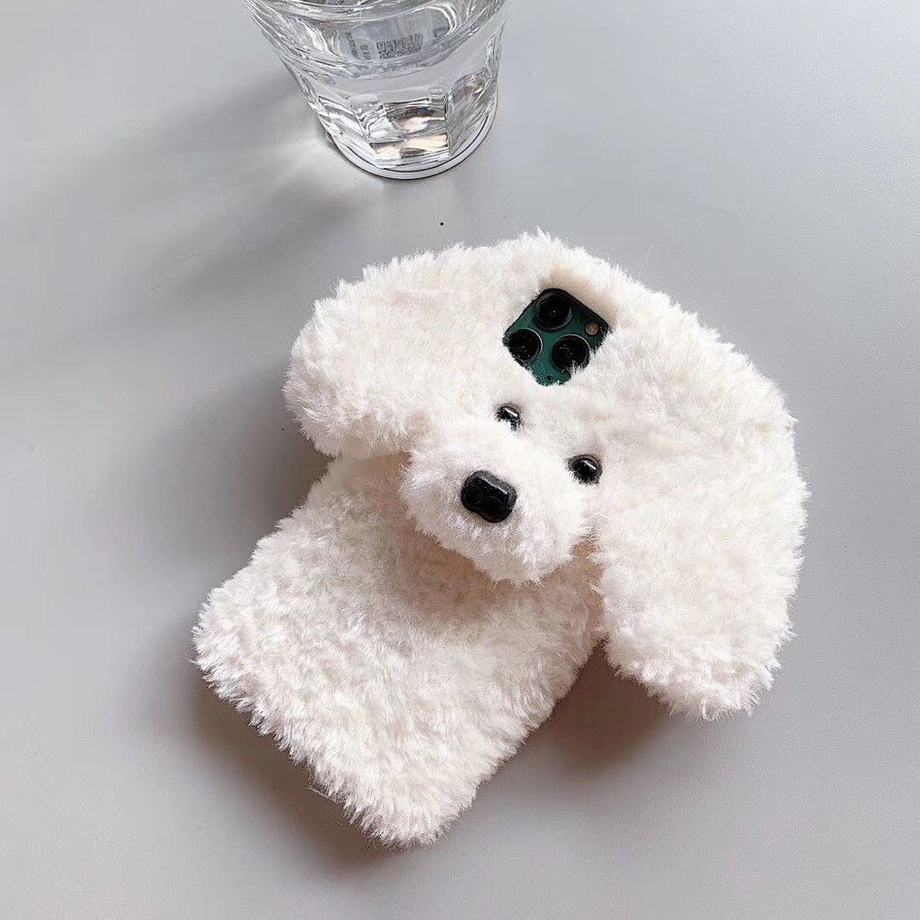 Ốp điện thoại chú chó Teddy dễ thương dành cho iPhone14 Pro Max 13 Pro Max 12 Pro Max 11 Pro Max 6s Plus 7 8 Plus XR XS Max SE 20