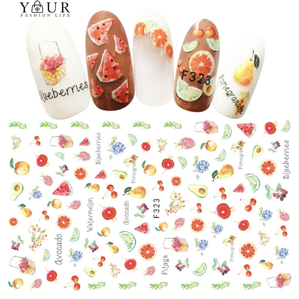 Sticker dán móng họa tiết trái cây