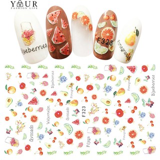 Sticker dán móng họa tiết trái cây
