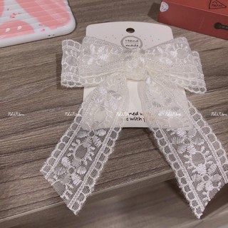🎀 CỘT TÓC NƠ REN TẦNG DÀI - [Nhà Nấm handmade]