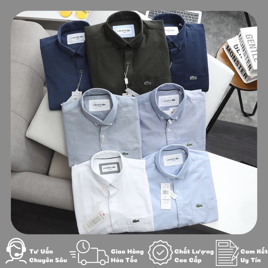 Áo sơ mi nam dài tay LCST vải Oxford 2 chống nhăn dáng slimfit